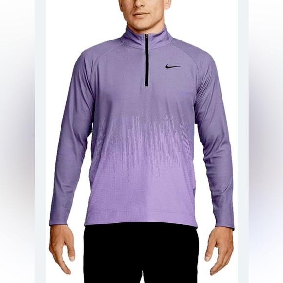 Nike Tour Men's Dri-FIT ADV Purple Quarter-Zip Golf Top NWT Size XL